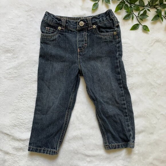 Arizona Toddler Jeans Blue Wash 18M | EUC Casual Denim Ruffle - Picture 1 of 16